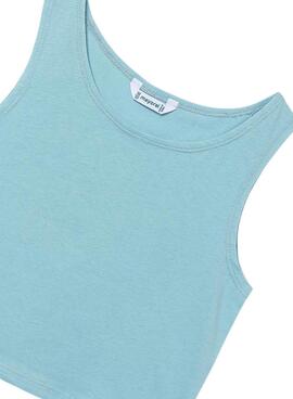 Pullover Mayoral Feinstrick in Himmelblau für Mädchen.