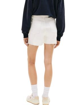 Weiße Shorts Tommy Jeans Mom für Damen