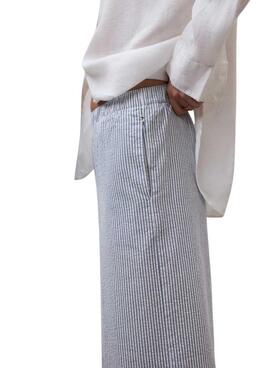 Hose Ecoalf Moss mit blau-weißen Streifenmuster für Demen