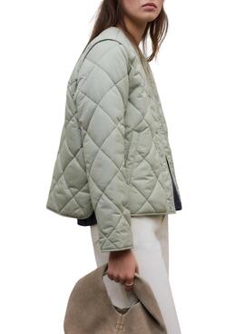 Jacke Ecoalf Musa Rhomb grün für Damen