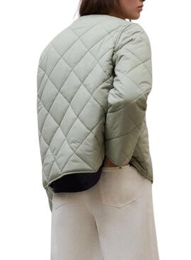 Jacke Ecoalf Musa Rhomb grün für Damen