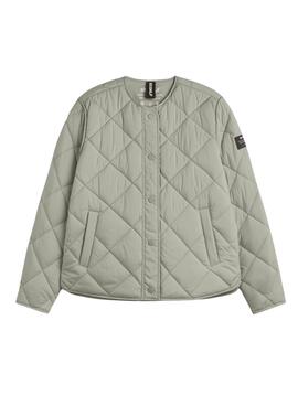 Jacke Ecoalf Musa Rhomb grün für Damen