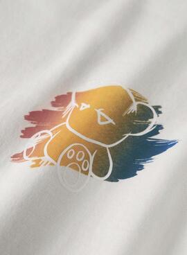 T-shirt Name It Byne in Weiß mit übergroßem Bärenprint für Jungen