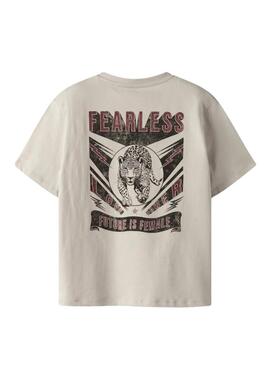 T-shirt Name It Fearless Beige für Mädchen