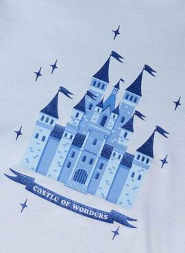 T-Shirt Name It Himmelblaues Schloss für Mädchen