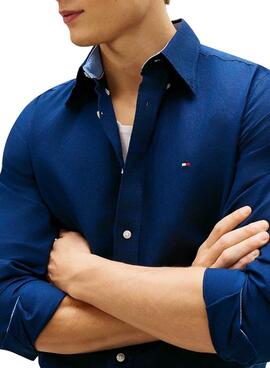 Leinenhemd von Tommy Hilfiger in Marineblau für Herren