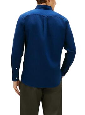 Leinenhemd von Tommy Hilfiger in Marineblau für Herren