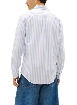 Hemd Tommy Hilfiger Stripe Oxford gestreift blau für Herren
