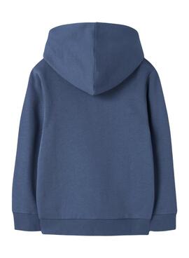 Kapuzenpullover Name It, blau mit Totenkopf für Jungen