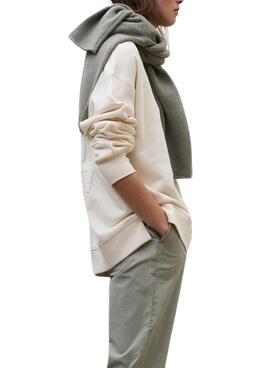 Sudadera Ecoalf Storm beige für Damen