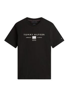 T-Shirt Tommy Hilfiger Brand Love schwarz für Herren