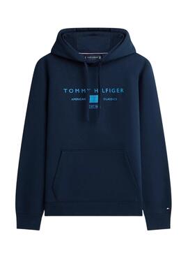 Pullover Tommy Hilfiger Brand Love in Marineblau für Herren.