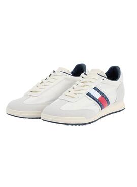 Turnschuhe Tommy Jeans Retro Runner Cleated Weiß für Herren.