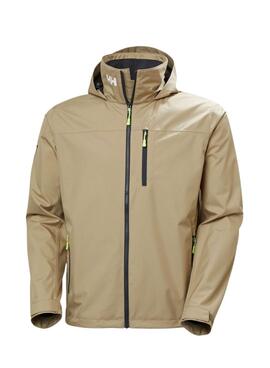 Damenjacke Helly Hansen Crew Midlayer Kamel mit Kapuze