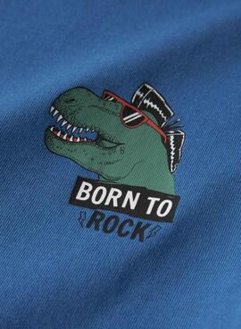T-shirt Name It Benna Dinosaurier Blau für Jungen