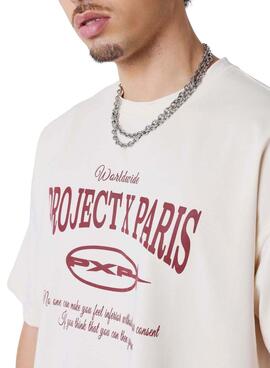 T-Shirt Project x Paris Varsity PXP beige für Herren