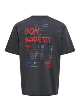 T-shirt Only and Sons Fredo grau für Herren.