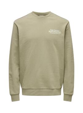 Sweatshirt Only and Sons Cesc grün für Herren