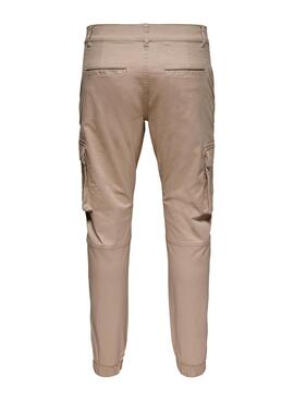 Hose Only and Sons Cam Cargo in Beige für Herren.
