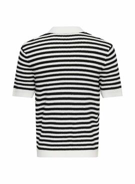 Polo Only and Sons Serge gestreiftes Marineblau für Herren.