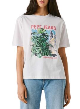 T-shirt Pepe Jeans Martha weiß für Damen