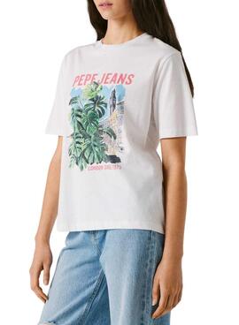 T-shirt Pepe Jeans Martha weiß für Damen