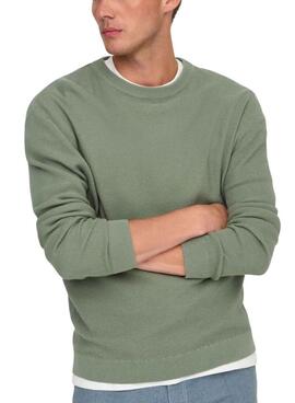 Pullover Only and Sons Tony in Grün für Herren