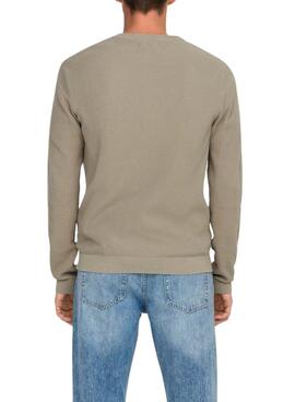 Only and Sons Tony beige Jersey für Herren