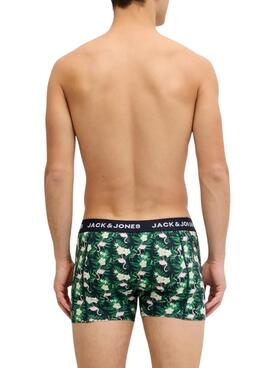 Pack Unterhosen Jack and Jones Flamingo Blumen für Herren