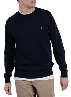 Pullover El Pulpo Logo besticktes Marineblau Denim für Herren