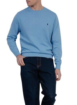 Pullover El Pulpo Logo bestickt blau lavendel für Herren