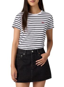 T-Shirt Levis Emily blau gestreift für Damen.