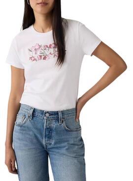T-shirt Levis Perfect Logo Floral Weiß für Damen