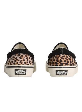 Turnschuhe Vans Classic Slip-On Leopard Schwarz für Damen