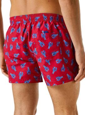 Badehose Pepe Jeans Funky Lobster in Rot für Herren