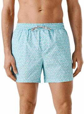 Herrenbadeanzug Pepe Jeans Print Blau.