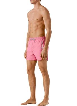 Badeshorts Pepe Jeans Logo rosa für Herren