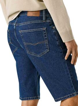 Lange Bermuda Shorts Pepe Jeans Cash in Dunkelblau für Herren.