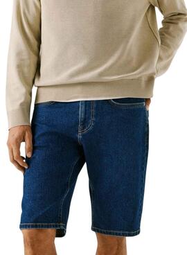 Lange Bermuda Shorts Pepe Jeans Cash in Dunkelblau für Herren.