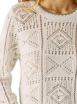 Pepe Jeans Damen-Strickpullover Kas in Weiß.