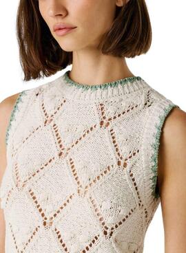 Top Pepe Jeans Kaira weiß für Damen.