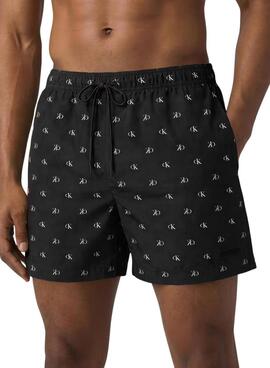 Schwarze Calvin Klein Jeans Covered Badehose für Herren.