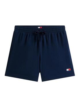 Bermudas Tommy Jeans Waffle en marineblau für Herren.