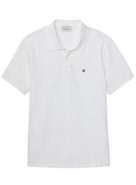 Calvin Klein Jeans Monogramm Polohemd in Weiß für Herren.