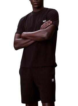 Bermudas Calvin Klein Jeans Abzeichen Schwarz für Herren