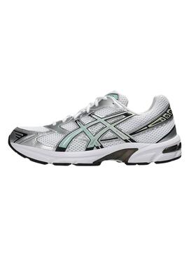 Sneakers Asics Gel 1130 weiß und türkis für Damen.