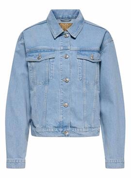 Nur Harper Boxy Light Wash Jeansjacke für Damen.