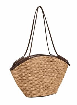 Tasche Pieces Ballan Baga beige für Damen