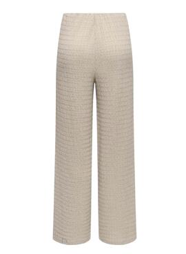 Hose Only Ilse Struktur beige für Damen