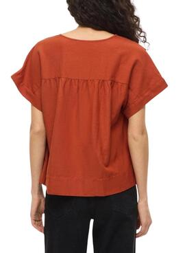Bluse Vila Prisilla Orange für Damen